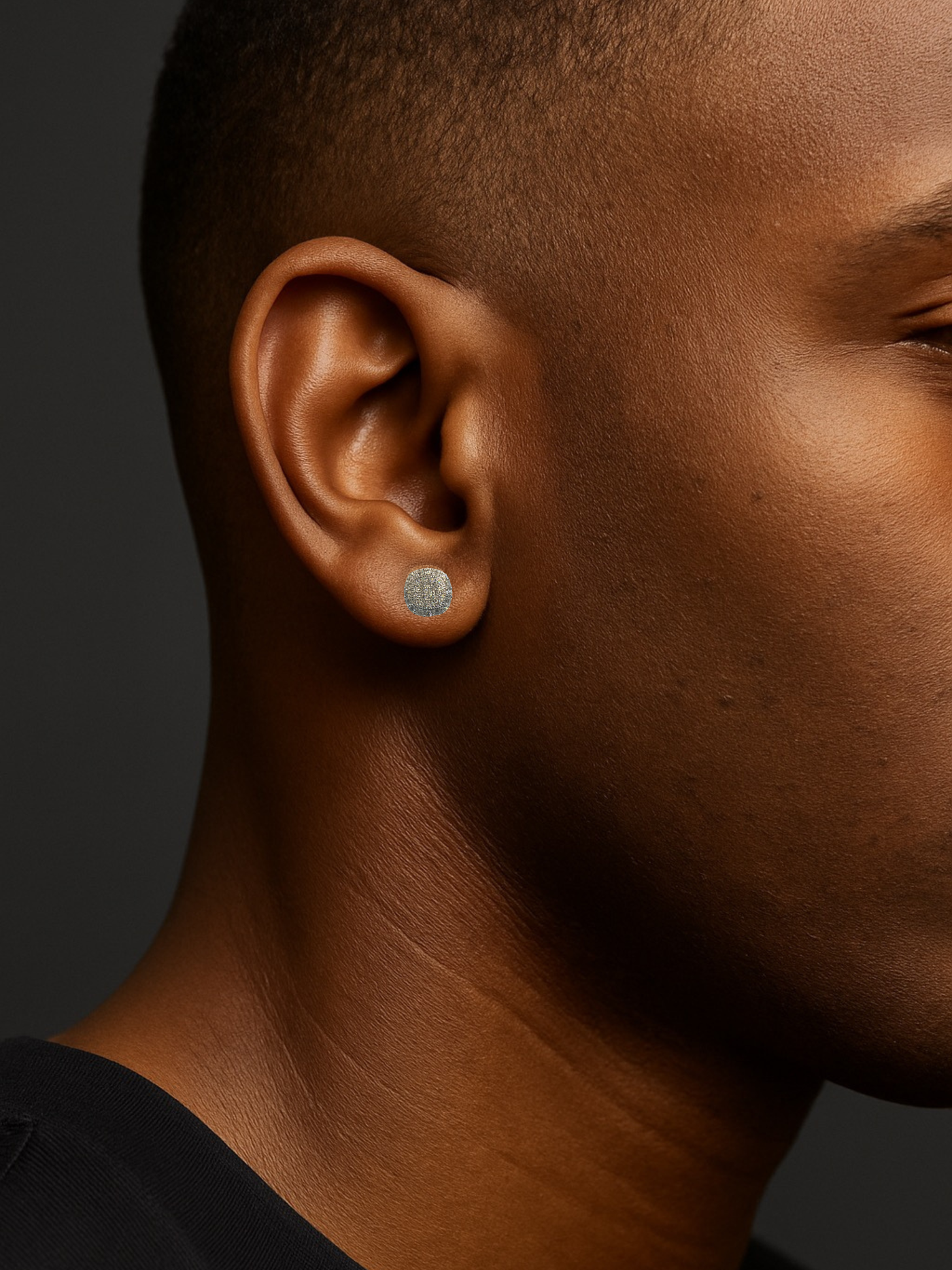 Moissanite in 18K White Gold Over Sterling Silver Square Stud Earrings